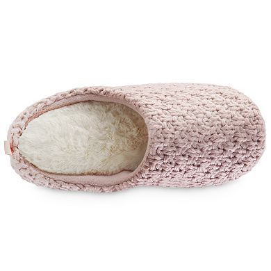 isotoner Sutton Chunky Knit Hoodback Women's Slippers