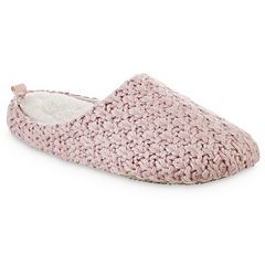 Isotoner Women's Shay Faux Fur Slip-on Slippers - Berry Pink S