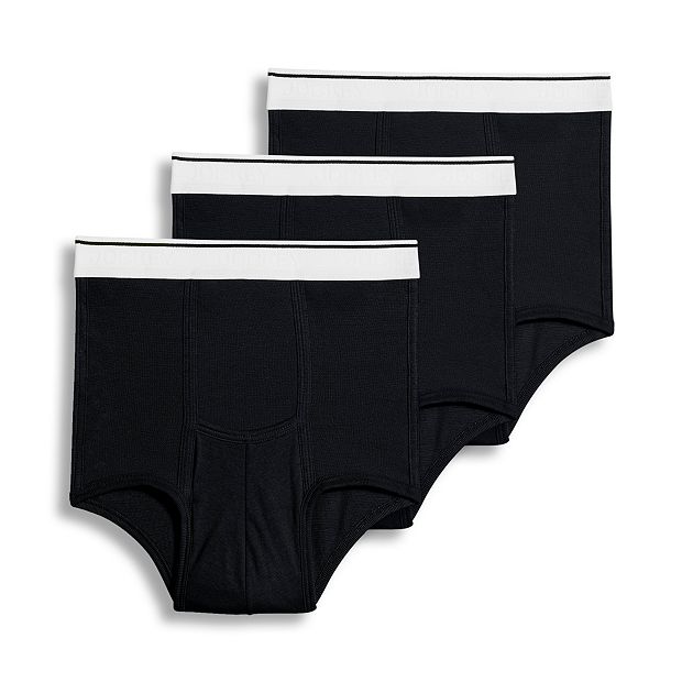 Jockey Men's Underwear Classic Full Rise Brief - 3 Pack, Black, 32