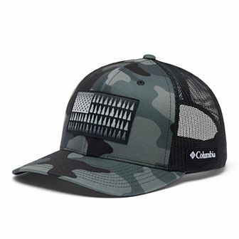 Men's Columbia Tree American Flag Mesh Snapback Cap