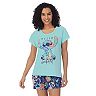 Women's Disney's Lilo and Stitch Short Sleeve Pajama Top and Pajama Shorts Sleep Set