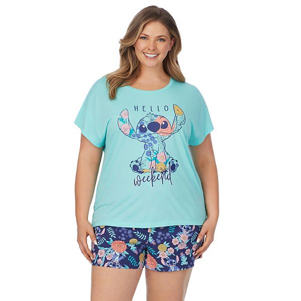 Disney Girls Lilo and Stitch Pajamas Set T Shirt Sleep Pants 4 5 6 6X XS S