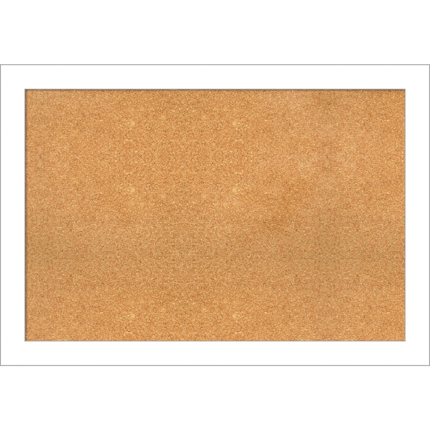 Amanti Art Furniture Espresso Narrow Framed Cork Bulletin Memo Board 32-Inch x 24-Inch, Brown