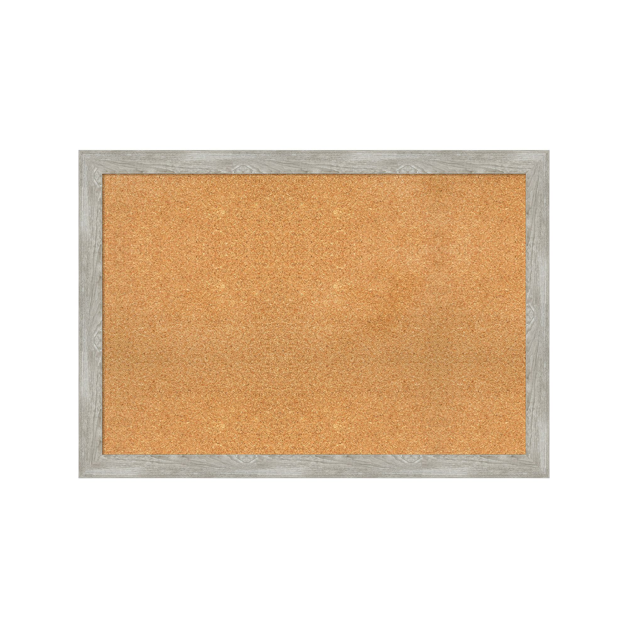 Amanti Art Dove Graywash Narrow Framed Cork Board Wall Decor, Brown