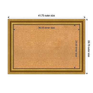 Amanti Art Parlor Gold Finish Framed Cork Board Wall Decor