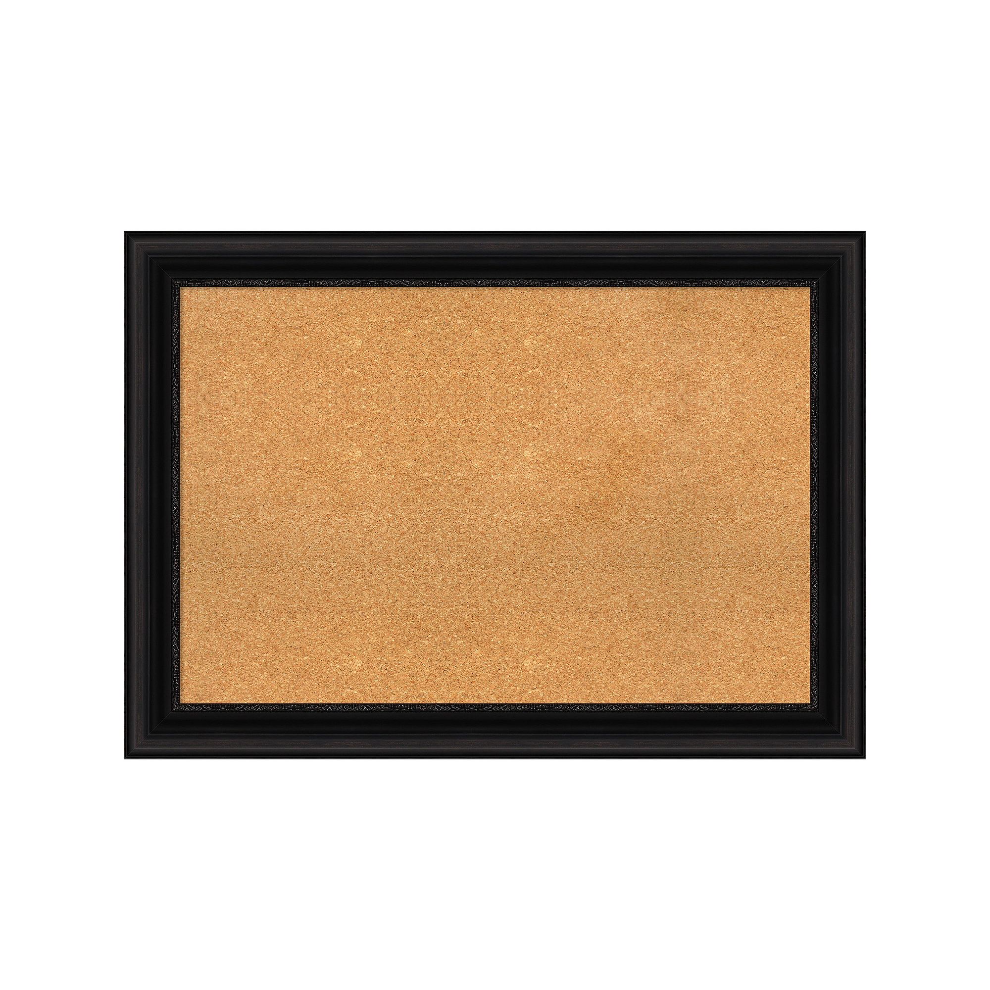 Amanti Art Parlor Black Framed Cork Board Wall Decor, Silver