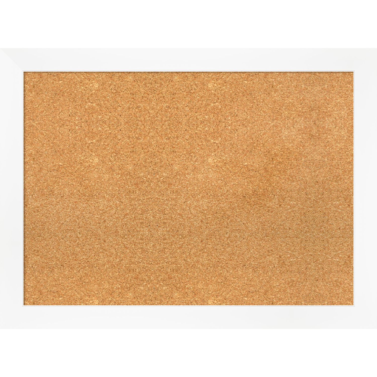 Amanti Art Wildwood Brown Narrow Framed Corkboard, Natural Cork