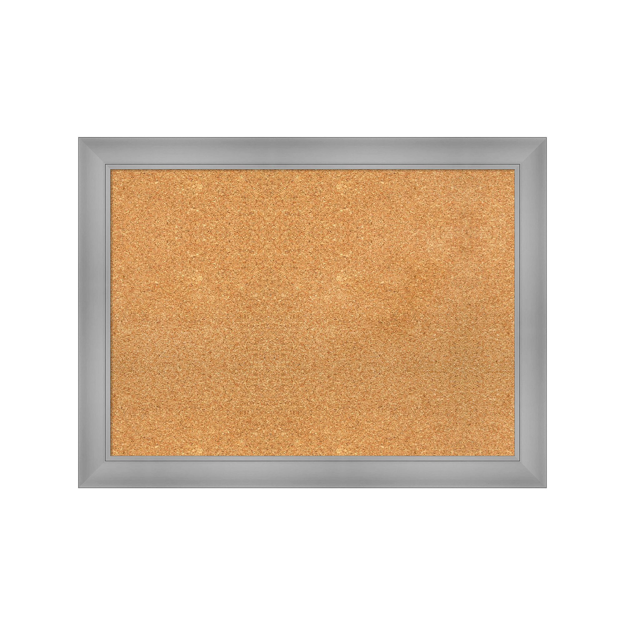 Amanti Art Flair Polished Nickel Finish Framed Cork Board Wall Decor, Silve