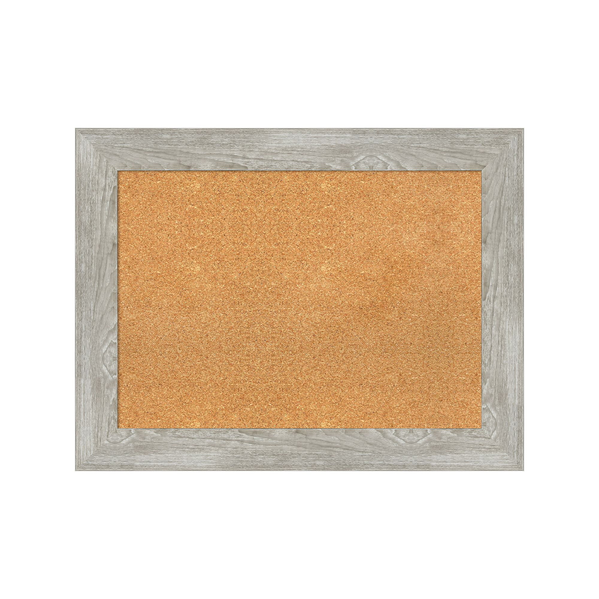 Amanti Art Graywash Framed Cork Board Wall Decor, Silver
