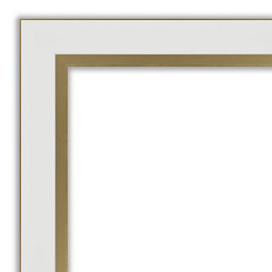 Amanti Art Eva Gold Finish White Narrow Framed Cork Board Wall Decor