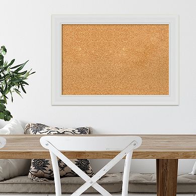 Amanti Art Flair White Narrow Framed Cork Board Wall Decor