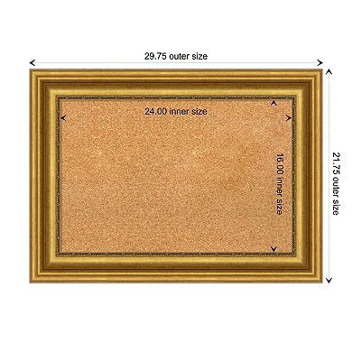 Amanti Art Parlor Gold Finish Framed Cork Board Wall Decor