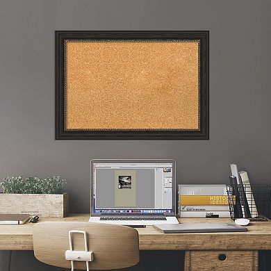 Amanti Art Accent Bronze Narrow Framed Cork Board Wall Decor