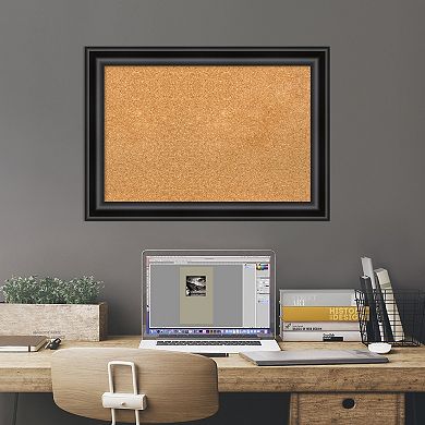 Amanti Art Grand Black Narrow Framed Cork Board Wall Decor