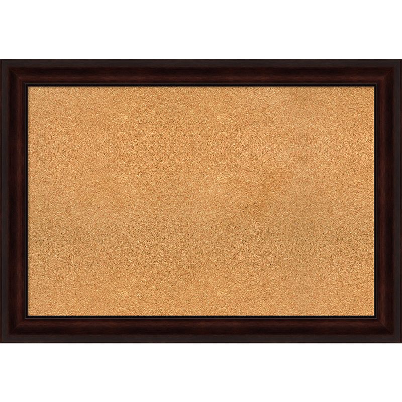 Amanti Art Coffee Bean Brown Framed Cork Board Wall Decor, White