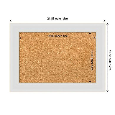 Amanti Art Flair Soft White Narrow Framed Cork Board Wall Decor