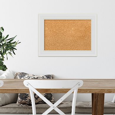 Amanti Art Flair Soft White Narrow Framed Cork Board Wall Decor
