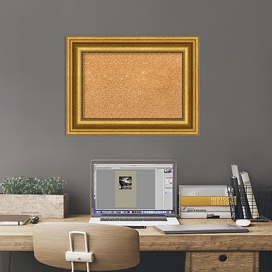 Amanti Art Parlor Gold Finish Framed Cork Board Wall Decor