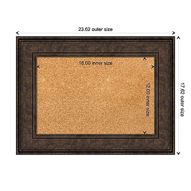 Amanti Art Ridge Bronze Finish Framed Cork Board Wall Decor