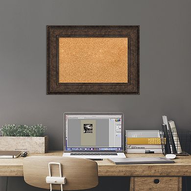 Amanti Art Ridge Bronze Finish Framed Cork Board Wall Decor