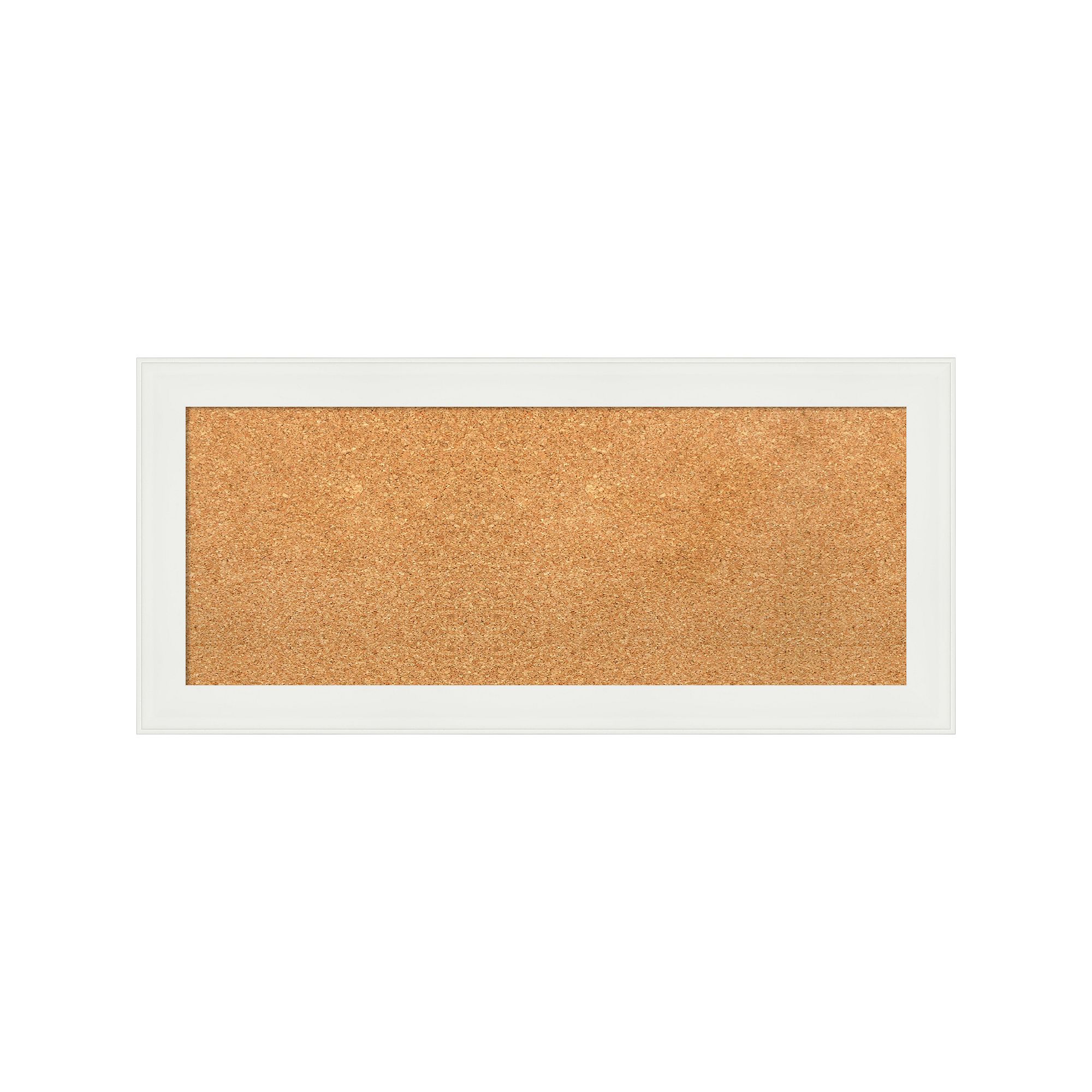 Amanti Art Vanity White Narrow Framed Cork Board Wall Decor, Brown