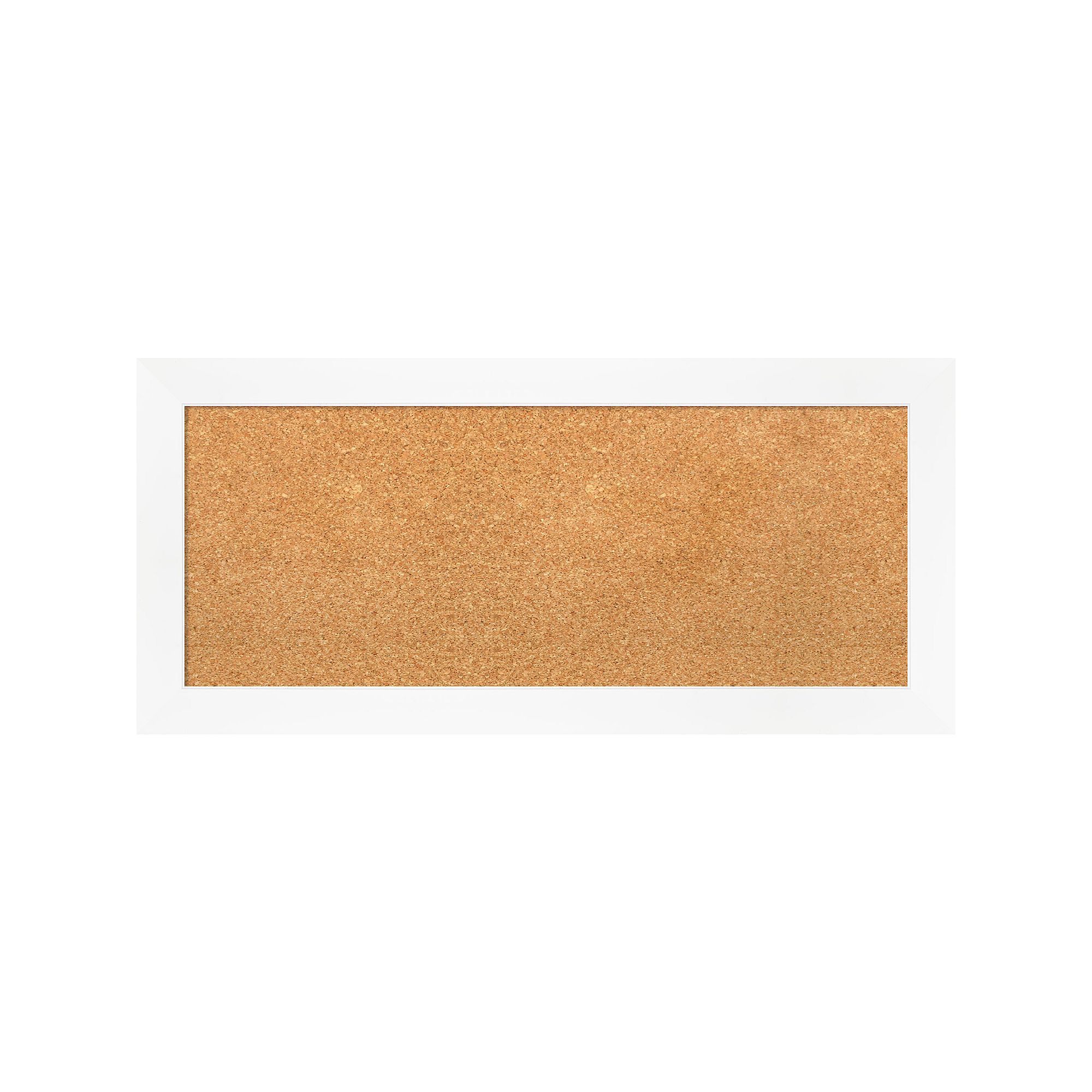 Amanti Art Cabinet White Narrow Framed Cork Board Wall Decor, Brown