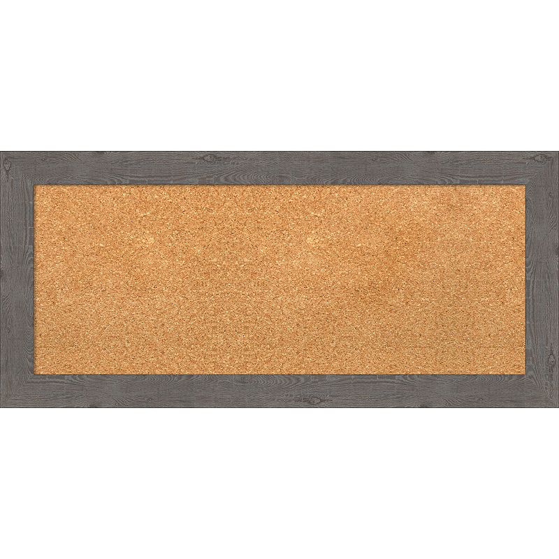 29969834 Amanti Art Rustic Plank Gray Narrow Framed Cork Bo sku 29969834