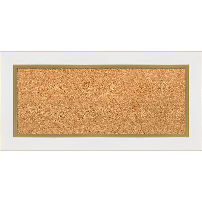 48820231 Amanti Art Eva White Gold Finish Framed Cork Board sku 48820231
