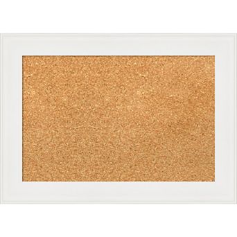 Amanti Art Vanity White Narrow Framed Cork Board Wall Decor