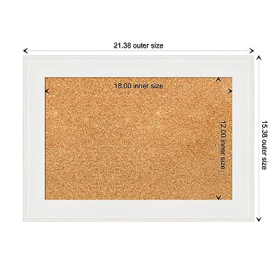 Amanti Art Vanity White Narrow Framed Cork Board Wall Decor