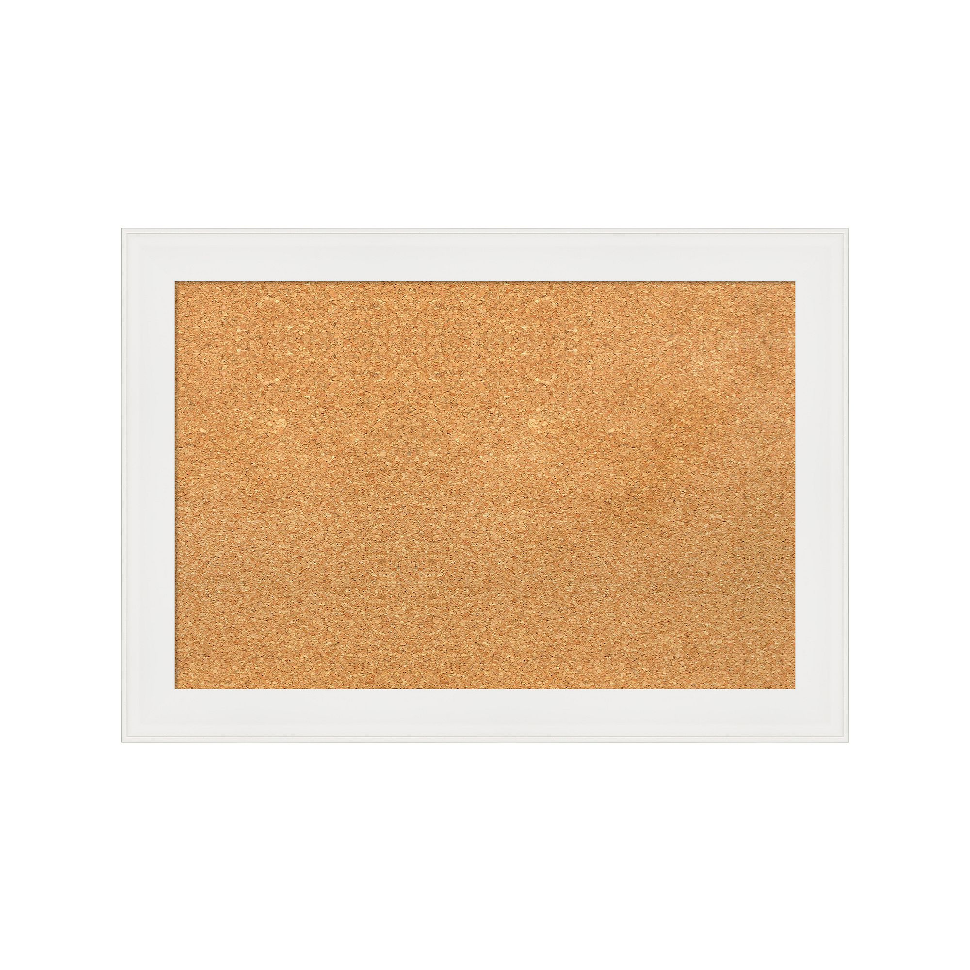 Amanti Art Vanity White Narrow Framed Cork Board Wall Decor, Black