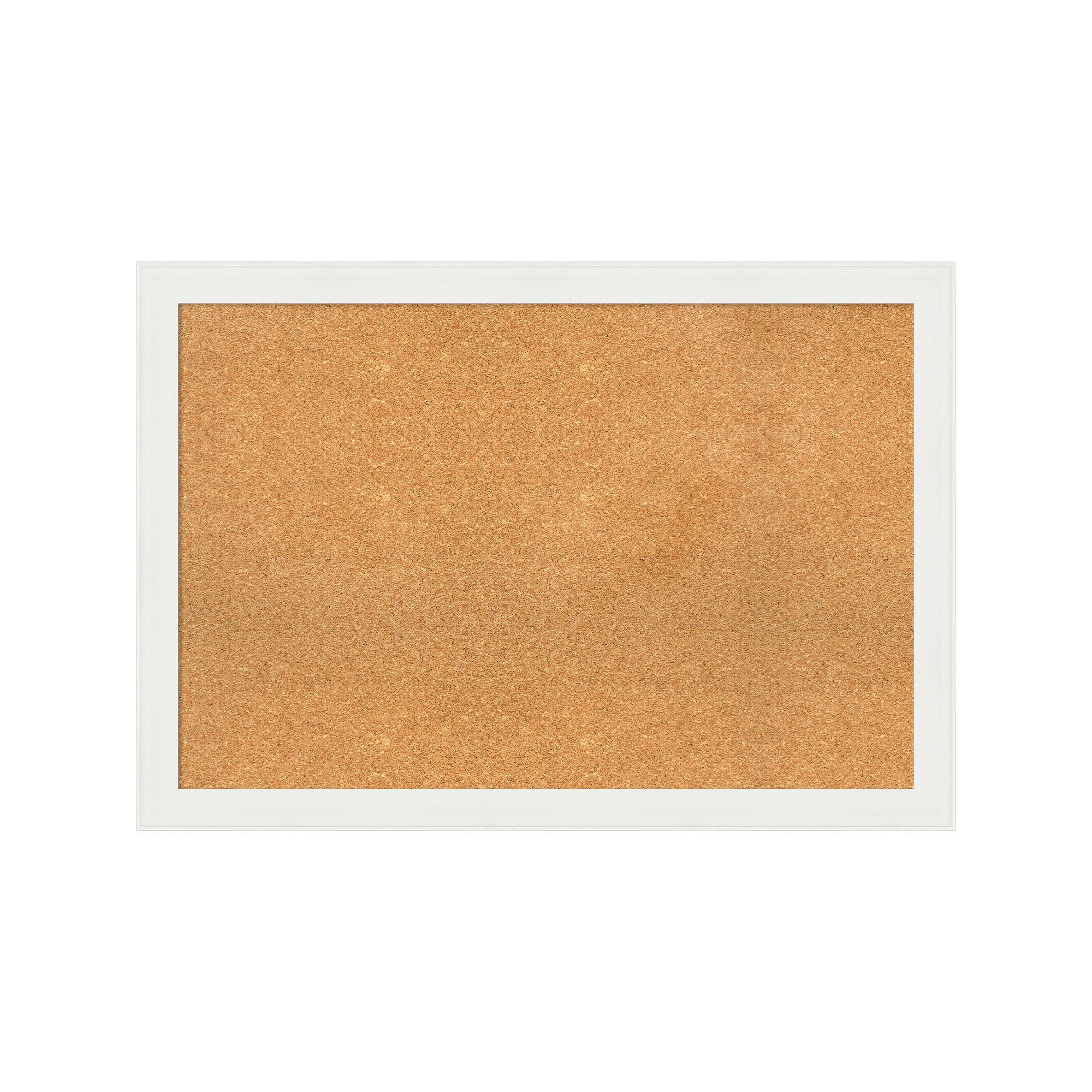 Amanti Art Vanity Narrow White Framed Cork Board Wall Decor, Black