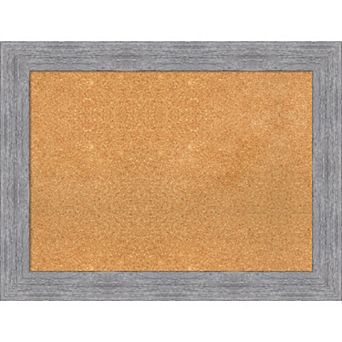 Amanti Art Bark Rustic Gray Framed Cork Board Wall Decor