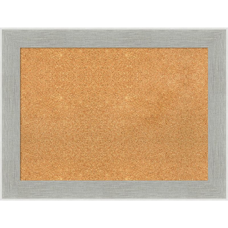 30334424 Amanti Art Glam Linen Gray Framed Cork Board Wall  sku 30334424