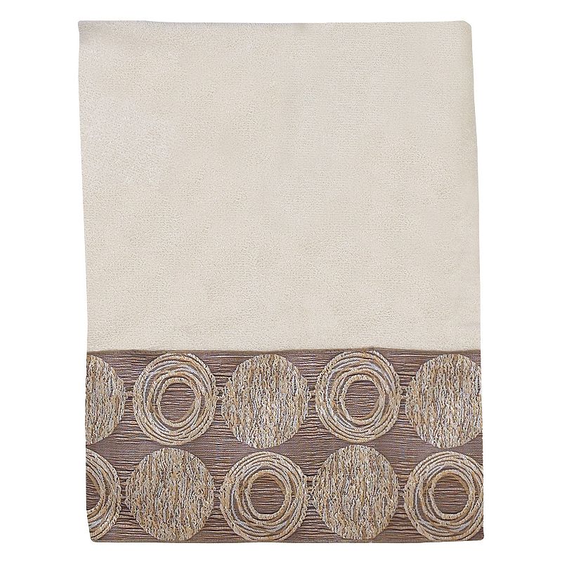 Avanti Galaxy Circle Bordered Cotton Bath Towel, 27" x 50" - ivory