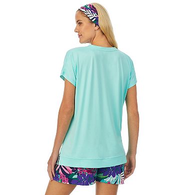 Maternity Cuddl Duds® 3-piece Headband, Pajama Top, & Pajama Boxer Shorts Set