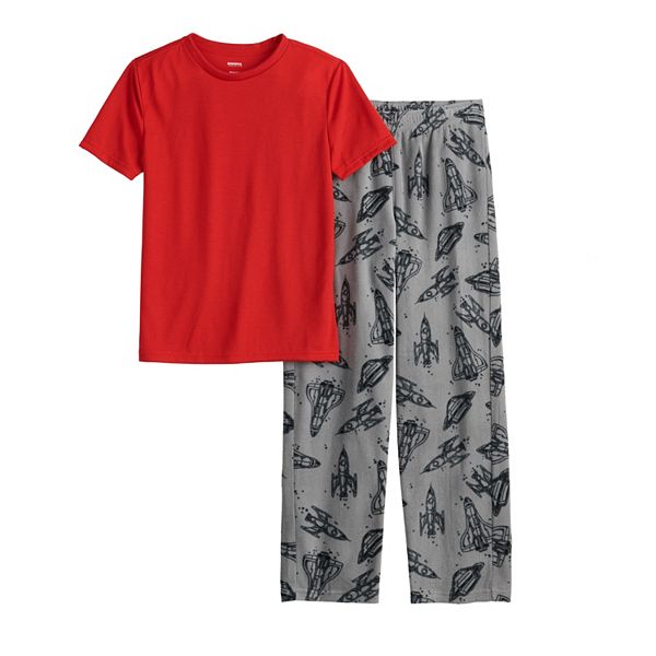 Boys 8-20 Sonoma Goods For Life® Tee & Microfleece Pants Pajama Set in ...