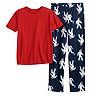 Boys 8-20 Sonoma Goods For Life® Tee & Microfleece Pants Pajama Set in Regular & Husky