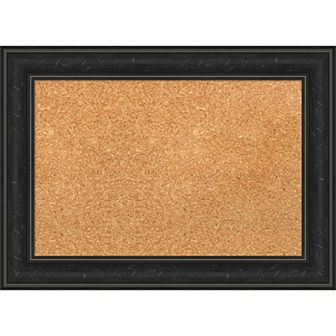 Amanti Art Shipwreck Black Narrow Framed Cork Board Wall Decor