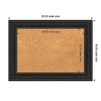 Amanti Art Shipwreck Black Narrow Framed Cork Board Wall Decor