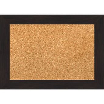 Amanti Art Furniture Espresso Narrow Framed Cork Board Wall Decor