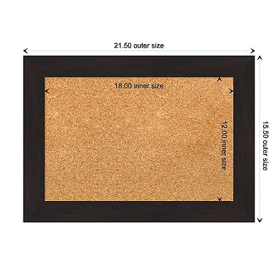 Amanti Art Furniture Espresso Narrow Framed Cork Board Wall Decor