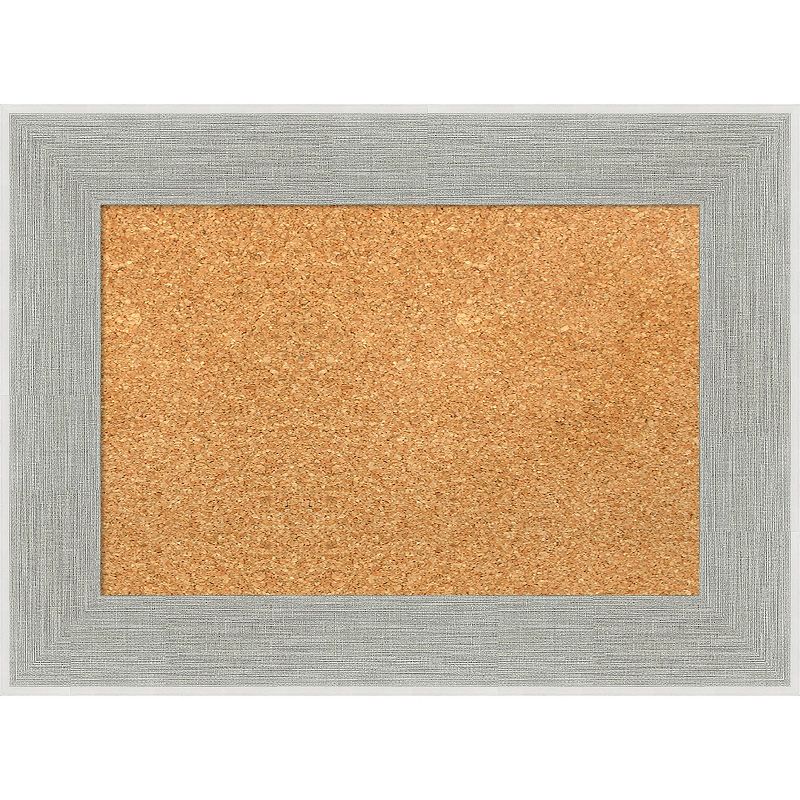 18771223 Amanti Art Glam Linen Gray Framed Cork Board Wall  sku 18771223