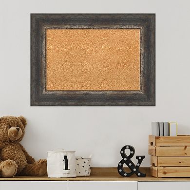 Amanti Art Bark Rustic Char Framed Natural Cork Board Wall Decor