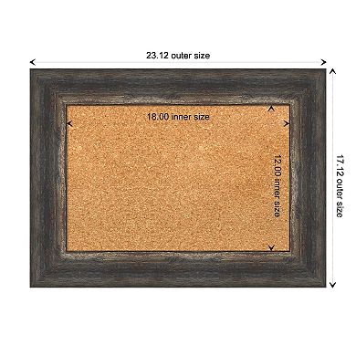 Amanti Art Bark Rustic Char Framed Natural Cork Board Wall Decor