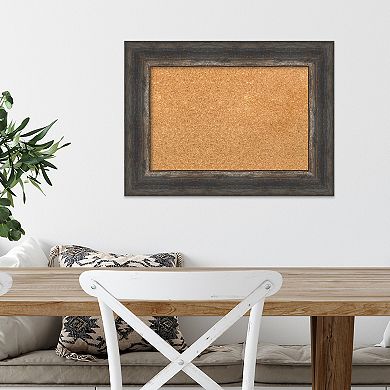 Amanti Art Bark Rustic Char Framed Natural Cork Board Wall Decor