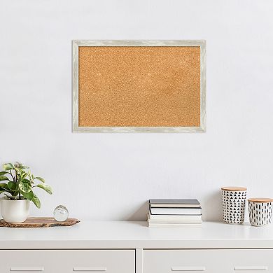 Amanti Art Crackled Metallic Narrow Framed Cork Board Wall Decor