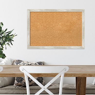 Amanti Art Crackled Metallic Narrow Framed Cork Board Wall Decor