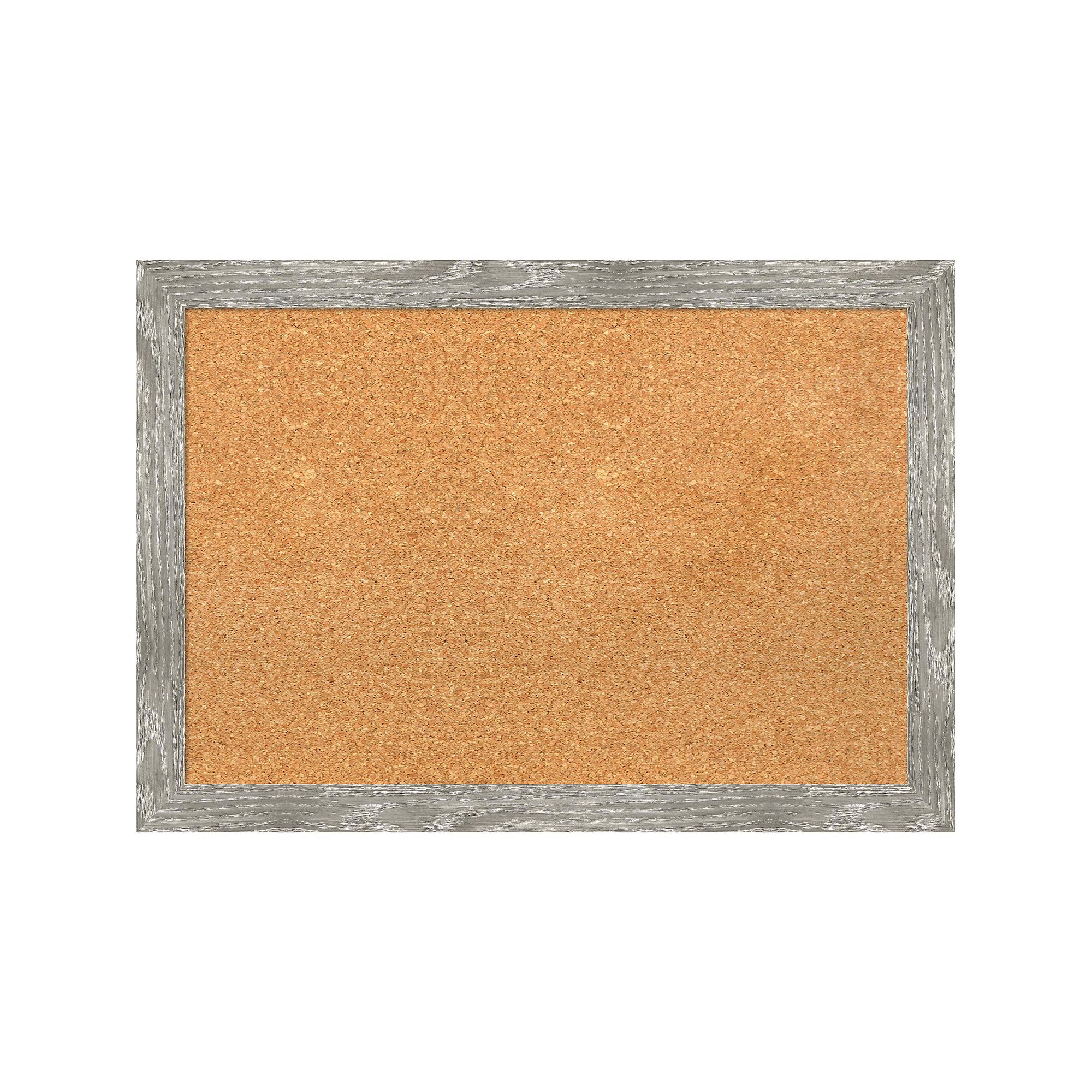 Amanti Art Dove Gray Wash Framed Cork Board Wall Decor, White