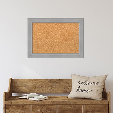 Amanti Art Vista Brushed Nickel Finish Framed Cork Board Wall Decor